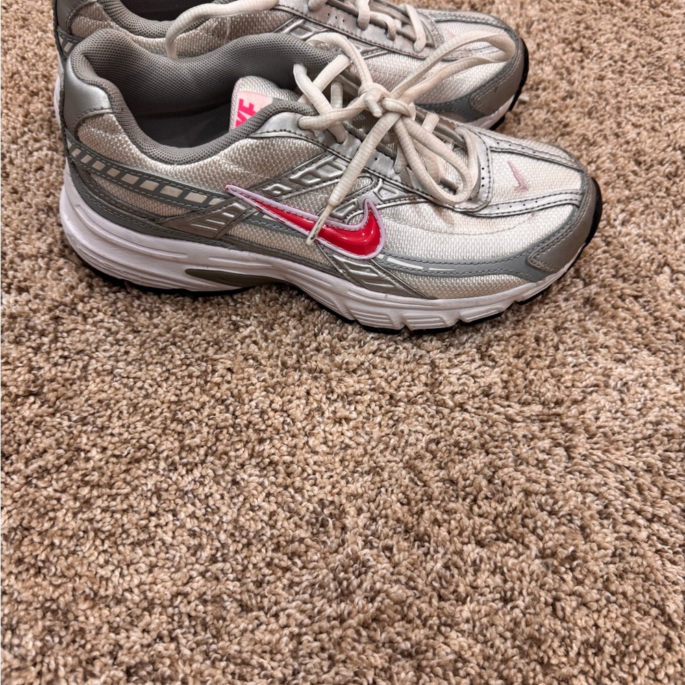 Nike Women's Running Shoes - Silver and Pink